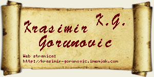 Krasimir Gorunović vizit kartica